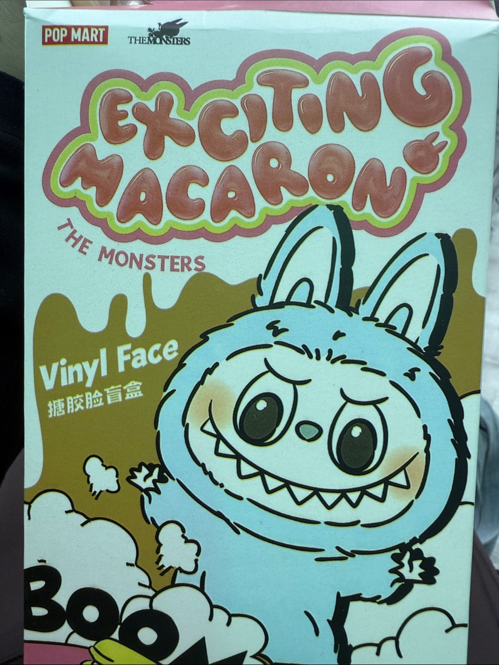 POP MART Exciting Macaron The Monsters Vinyl Face - Light Blue